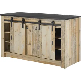 furn.design Unterschrank Küchenschrank 161 x 93 cm Braun