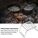Zusammenklappbarer Und Tragbarer Holzkohlegrill Aus Edelstahl Für Grillabende Und Picknicks