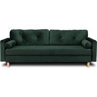 Konsimo Schlafsofa ERISO Sofa 3-Personen, ausziehbare Liegfläche 196x150 cm grün