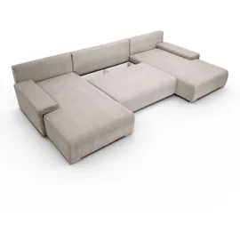 kaiser möbel Ecksofa, Sofa U form, Couch U form Livorno U stoff Poso Beige - Beige