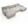 kaiser möbel Ecksofa, Sofa U form, Couch U form Livorno U stoff Poso Beige - Beige