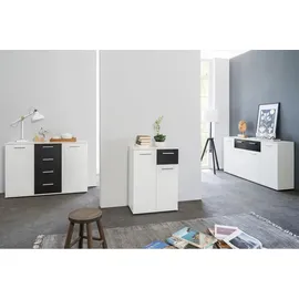 freiraum Jacklin II 160 x 85 x 35 cm Weiß/Schwarz