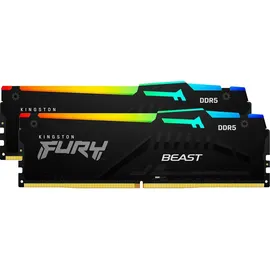 Kingston FURY Beast DDR5 6000MT/s RGB 32GB Kit (2x16GB) CL30 Schwarz KF560C30BBEAK2-32