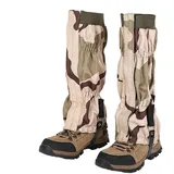 Nuytghr Snake Gaiters Men, Travel Leg Protection Covers, Anti-Wear Sand-Proof Calf Gaiters, 45cm Black Adjustable Pair for Hiking Hunting Snow Farm Outdoor Survival