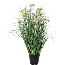 Kunstpflanze GRAS - gelb