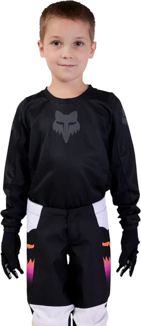 FOX 180 Blackout Kinder Motocross Jersey, schwarz, Größe M