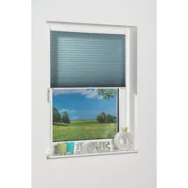 K-HOME Klemmfix-Plissee Pisa 50 x 210 cm Fenstergröße (Velux) Petrol