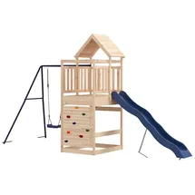 vidaXL Spielturm Massivholz Kiefer Braun