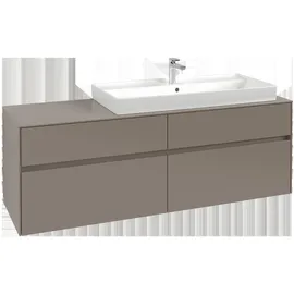 Villeroy & Boch Collaro Waschtischunterschrank C03000VR 160x54,8x50cm, Waschtisch rechts, Graphite