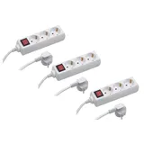 Meister Craft Meister Steckdosenleiste 3-fach - 3er Set - 3 Stück