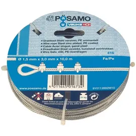 E-NORMpro Drahtseil 3 auf 5 mm 10 m