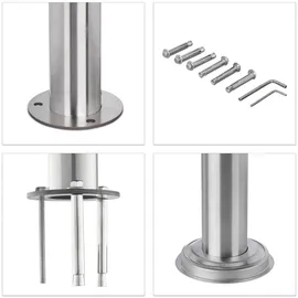 Relaxdays Treppengeländer Edelstahl