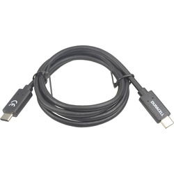 Duracell Kabel USB Duracell USB-C - USB-C 1 m Czarny (1 m, USB 3.2 Gen 1), USB Kabel