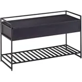 Wohnling Sitzbank WL6.587 90 x 52 x 38 cm schwarz / schwarz