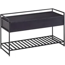Wohnling Sitzbank WL6.587 90 x 52 x 38 cm schwarz / schwarz