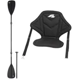 F2 Marken SUP Sitz Set aus Kajak Paddel Alu 4 teilig + bequemem Kajak Sitz 2025 Stand up Paddling Kayak Seat + Paddle