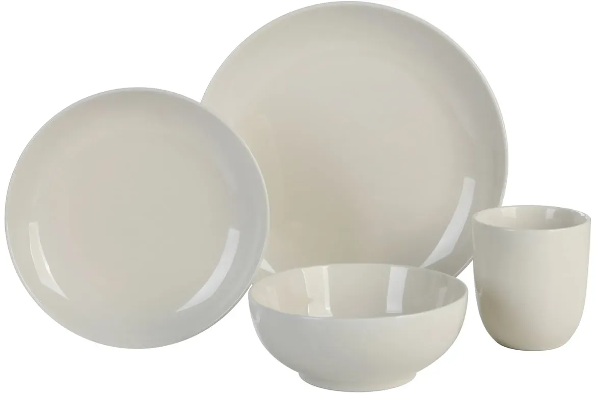 Collection - Mix & Match Geschirr-Set, 4-teilig, creme