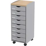 Paperflow Rollcontainer 28,8 x 35,0 x 74,5 cm grau