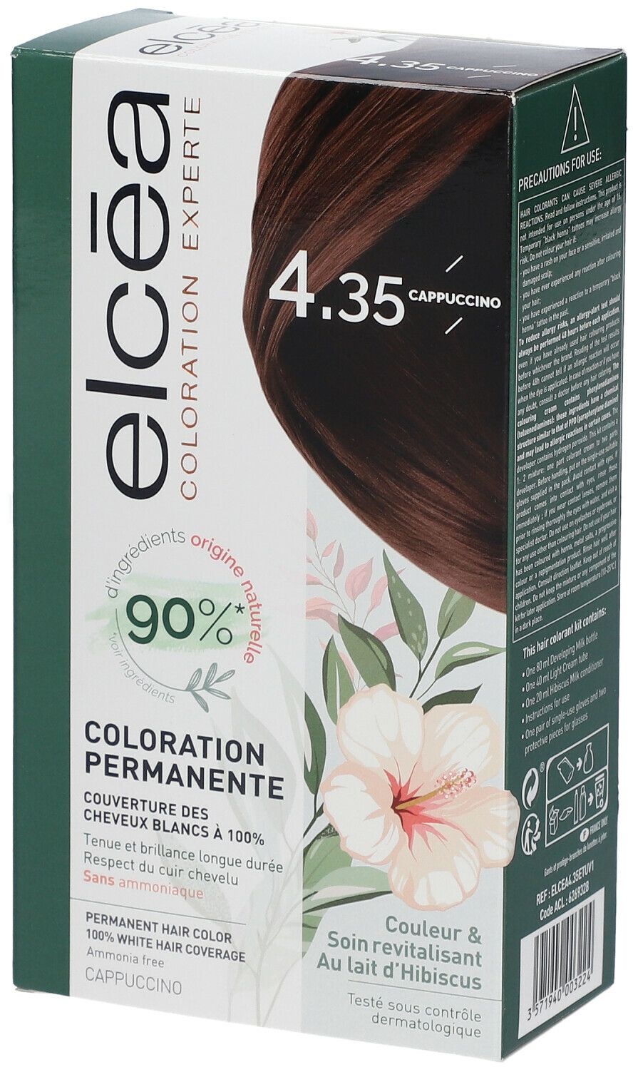 elcéa Coloration Permanente Capuccino – 4.35 140 ml set(s)