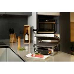 Panini Grill Gusseisenplatte gerillt oben, glatt unten