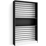 SKRAUT HOME Bücherregal 110 x 25 x 186 cm Schwarz/Weiß