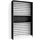 SKRAUT HOME Bücherregal 110 x 25 x 186 cm Schwarz/Weiß