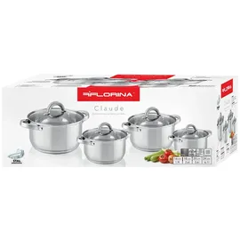 Florina Claude Topf-Set 8-tlg. Kochtopf + Glasdeckel
