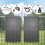 Hoymiles Solarzaun-Set 870Wp / 800W mit Trina Solar Vertex S+ Doppelglas Hoymiles HMS-800W-2T zur Zaunbefestigung, Mini-Solaranlage, Plug and Play