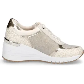Marco Tozzi Damen Wedge Sneaker Freizeit mit Keilabsatz, Beige (Cream Comb), 38