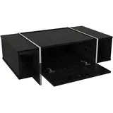 [en.casa] Tavak Schwarz/Silber 104 x 60 x 38 cm