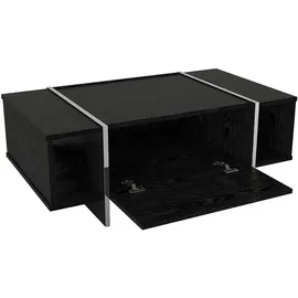 [en.casa] Tavak Schwarz/Silber 104 x 60 x 38 cm