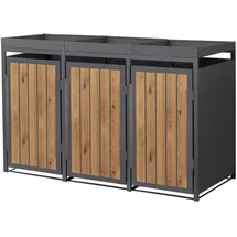 ML-Design Mülltonnenbox 196 x 80 x 124 cm braun