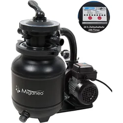 Miganeo Sandfilteranlage Dynamic 7000 Speed Clean | schwarz | 6,3 m3/h Leistung