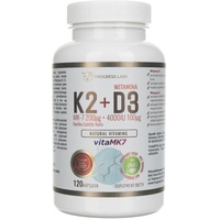 Progress Labs Vitamin K2 VitaMK7 200 mcg + D3 100 mcg 120 Kapseln