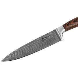 OLEIO Wakoli EDIB Damast Chefmesser 20 cm Klinge – Scharf & ausbalanciert – Damastmesser mit Pakkaholzgriff in Geschenkbox – Küchenmesser für Profi- & Hobbyköche