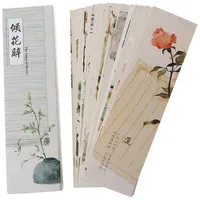 Taishan 30pcs kreative chinesische Art Papier Lesezeichen Malkarten Retro schöne Boxed Bookmark Gedenkgeschenke