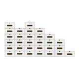 BigDean Schuhaufbewahrung 30 x 30 x 10 cm 30-tlg. Weiß