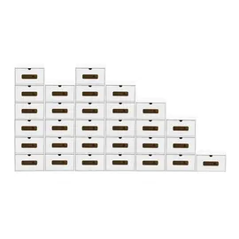 BigDean Schuhaufbewahrung 30 x 30 x 10 cm 30-tlg. Weiß