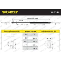 Monroe Gasfeder, Koffer-/Laderaum MONROE MaxLift