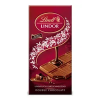 Lindt LINDOR Double Chocolate Tafel Vollmilch Dunkel 100g