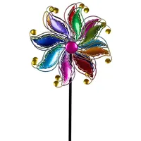 Formano Buntes Windrad Blume Garten Metall Windspiel Windmühle 122