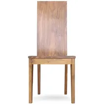 Massivmoebel24 Stuhl Sheesham lackiert braun