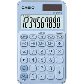 Casio SL-310UC-LB Taschenrechner Hellblau Display (Stellen): 10 solarbetrieben, batteriebetrieben (B x H x T) 70 x 8 x 118mm
