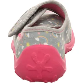 Fischer Markenschuh Hausschuhe Einhorn-Print Grau/Pink 28