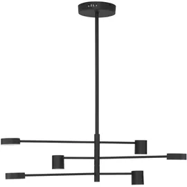 Nova Luce Nordik 6-flg. Ø 100 cm schwarz