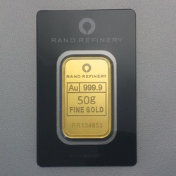 Goldbarren 50g Rand Refinery Elefanten-Motiv