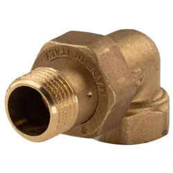 Messing Gewinde-Fitting Winkelverschraubung 90° flachdichtend 1/2