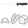 Fiskars Hard Edge Brotmesser 22 cm Schwarz