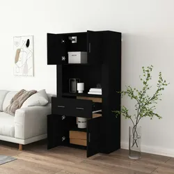 vidaXL Highboard Schwarz Holzwerkstoff