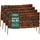 Relaxdays Beeteinfassung 60 x 30 cm 2 Stück Braun
